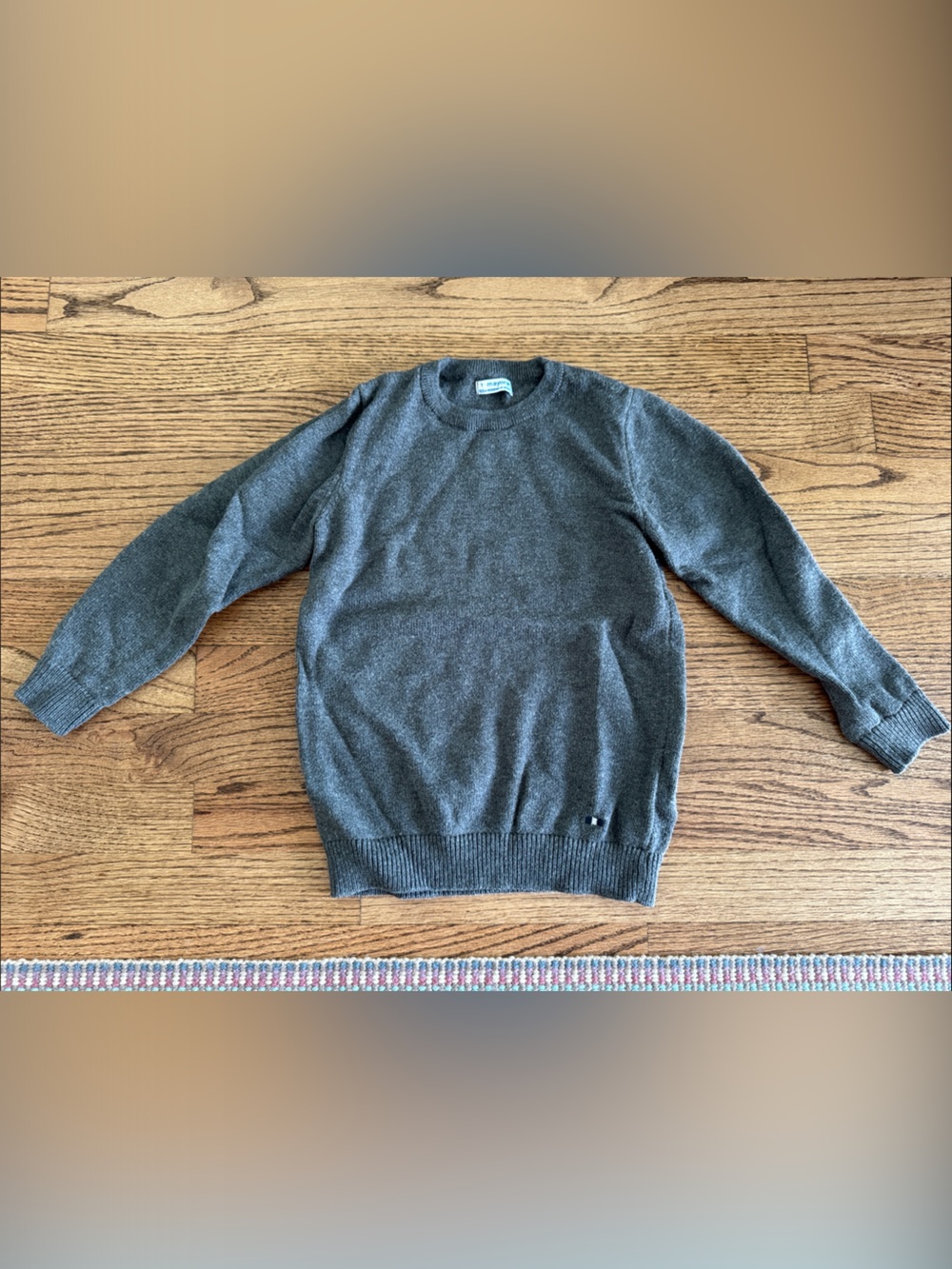 Boy’s Mayoral Crewneck Sweater in Charcoal Gray